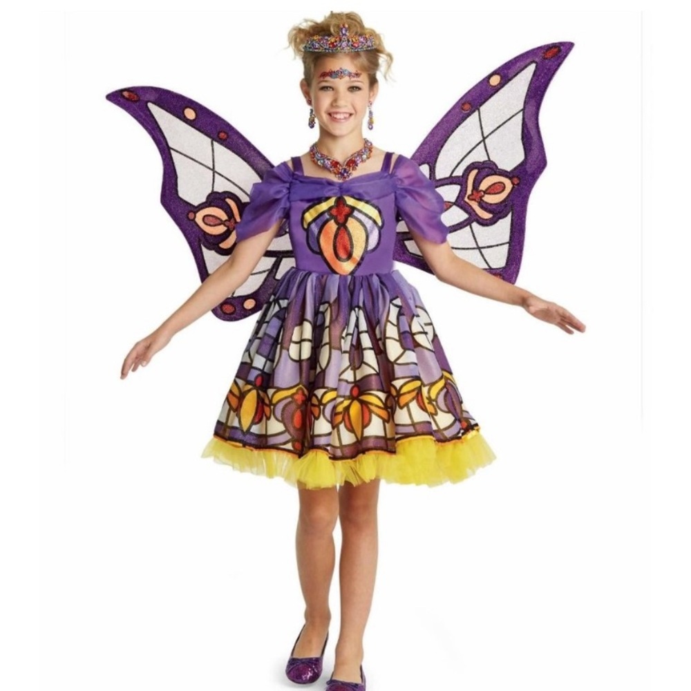 Chasing Fireflies Wishcraft Stained Glass Fairy Halloween Costume. Size 8.